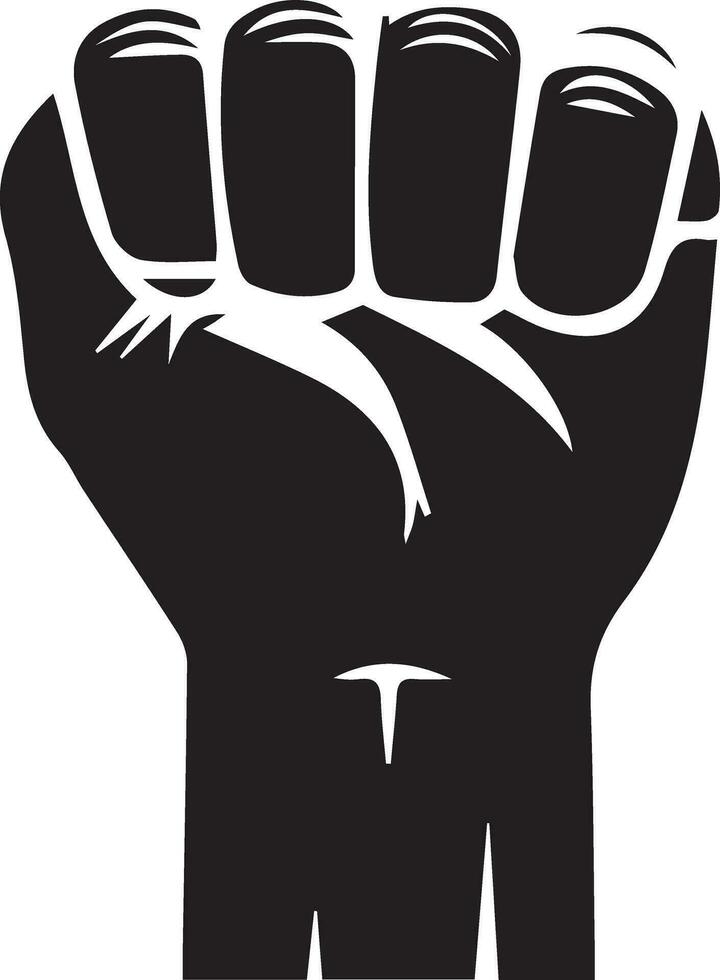 fist hand vector silhouette illustration black color 2