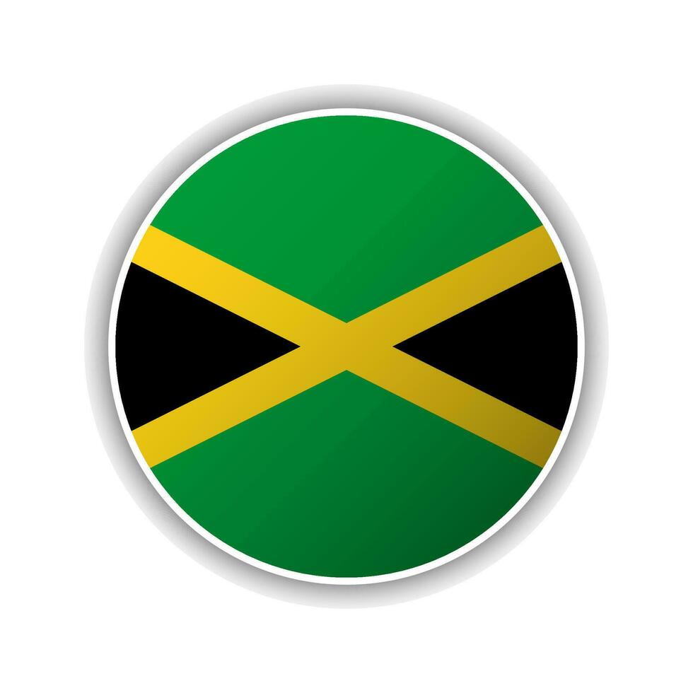 Abstract Circle Jamaica Flag Icon vector