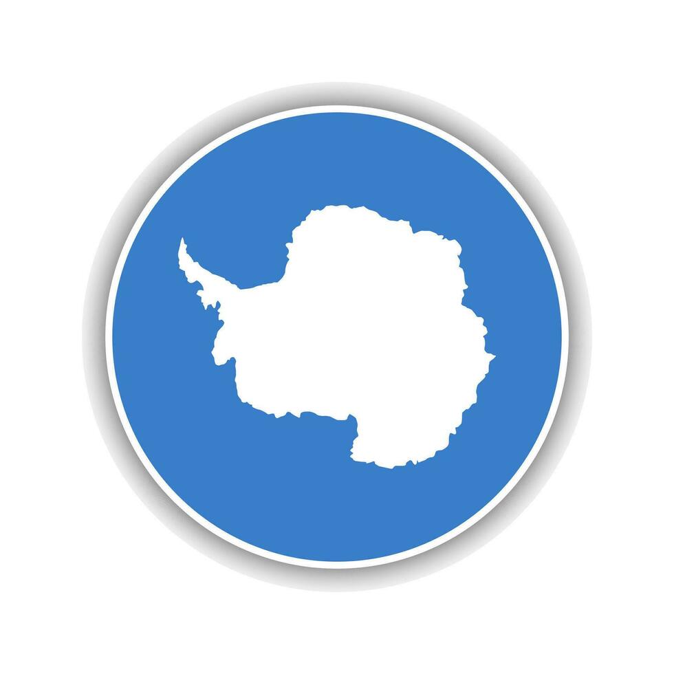 Abstract Circle Antarctica Flag Icon vector