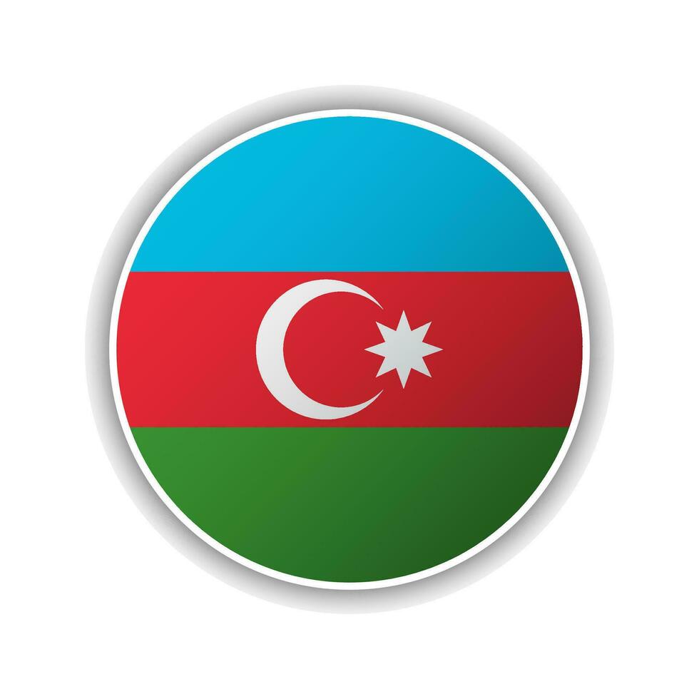 Abstract Circle Azerbaijan Flag Icon vector