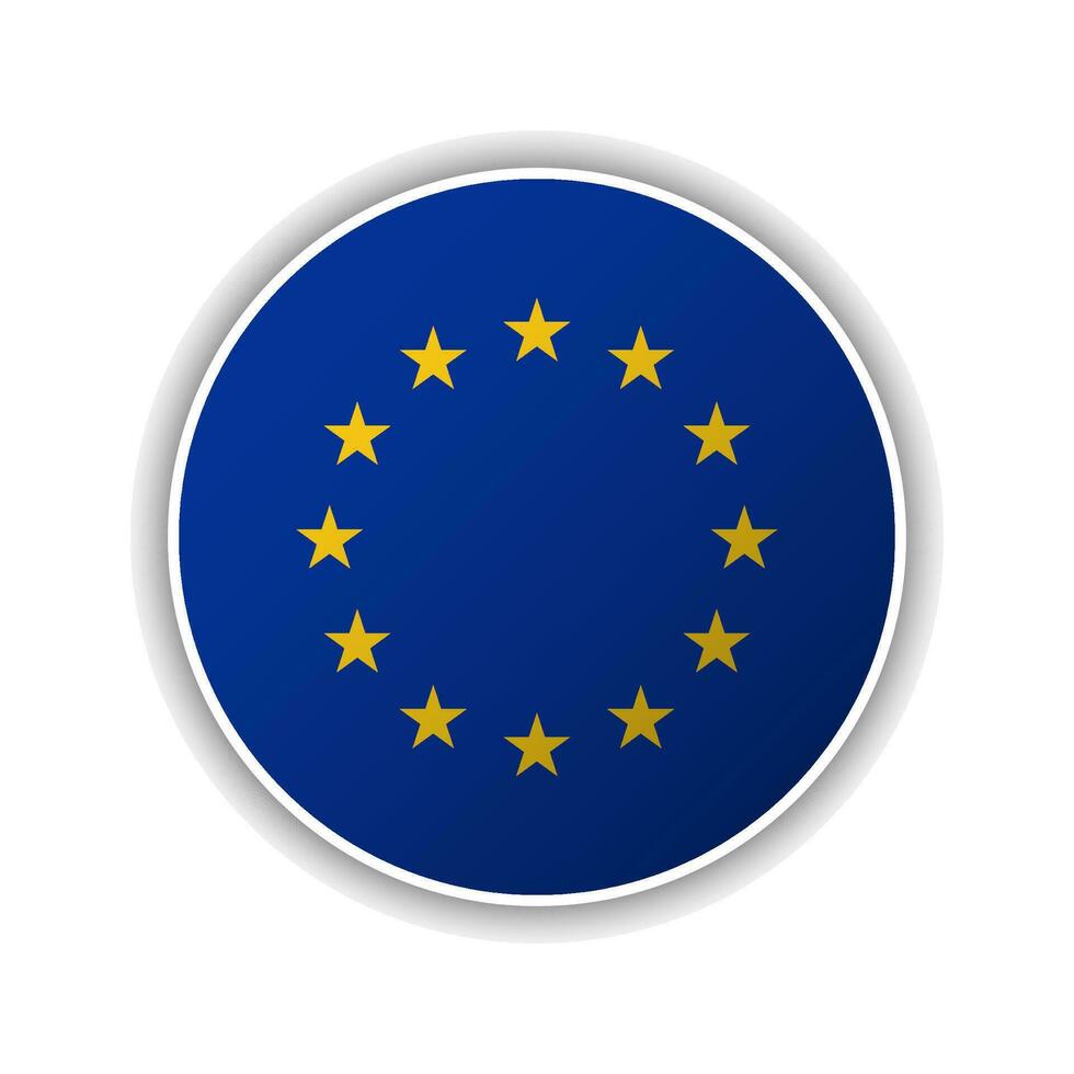 Abstract Circle European Union Flag Icon vector