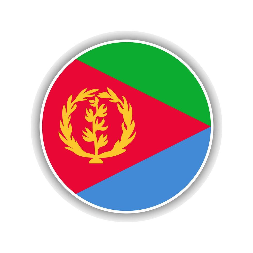 Abstract Circle Eritrea Flag Icon vector