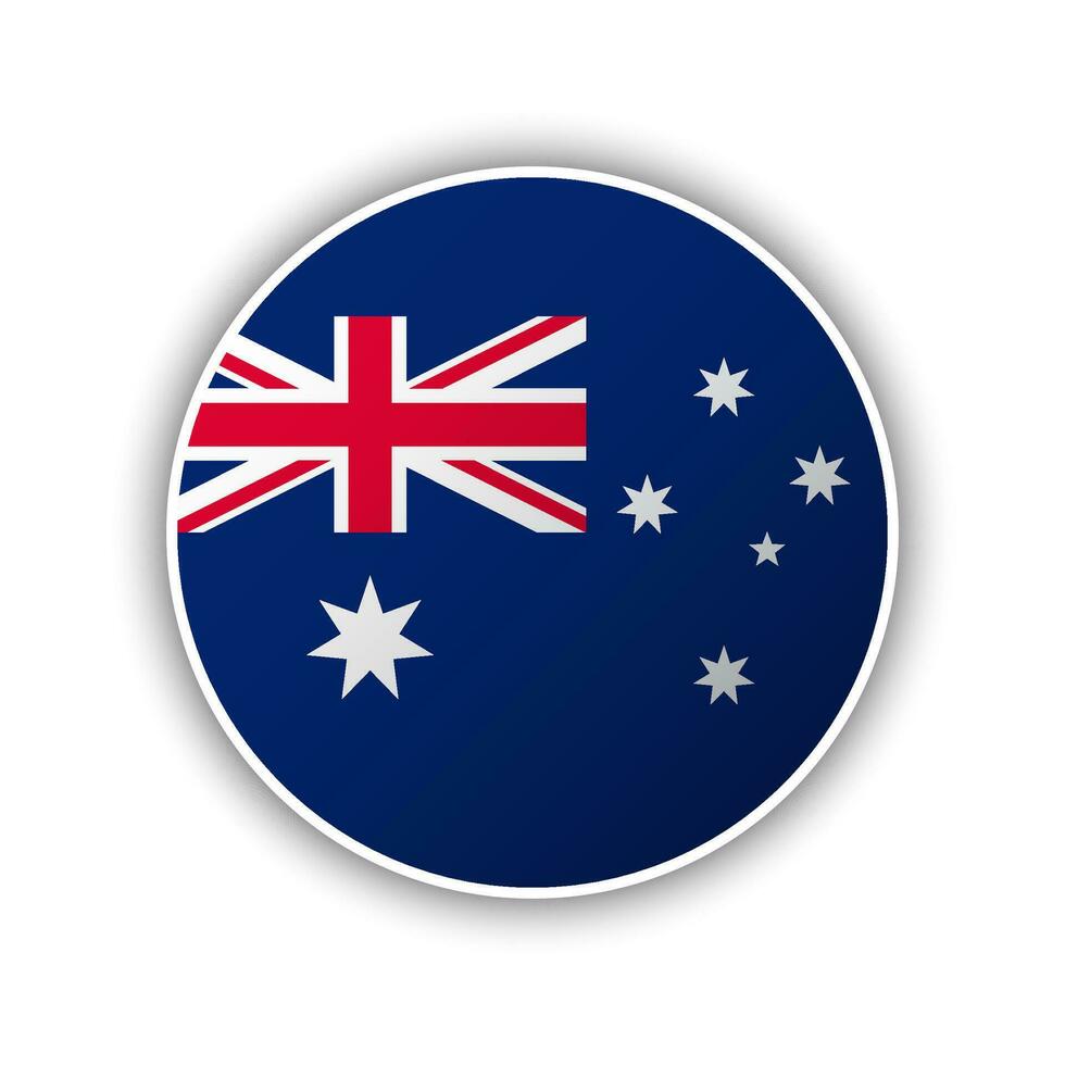 Abstract Circle Australia Flag Icon vector