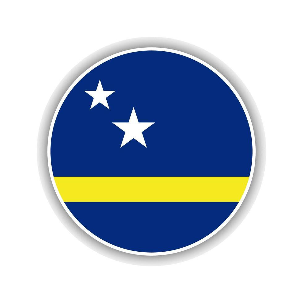 resumen circulo curacao bandera icono vector