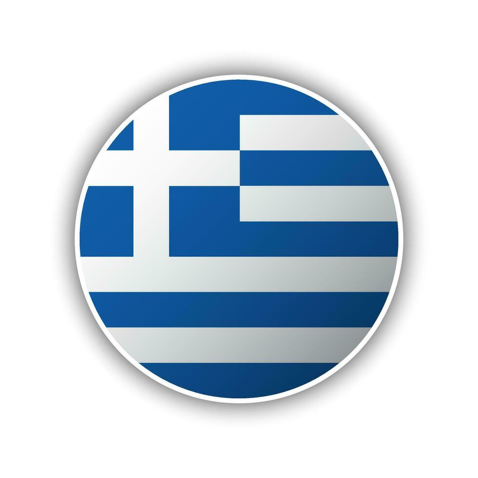 resumen circulo Grecia bandera icono vector