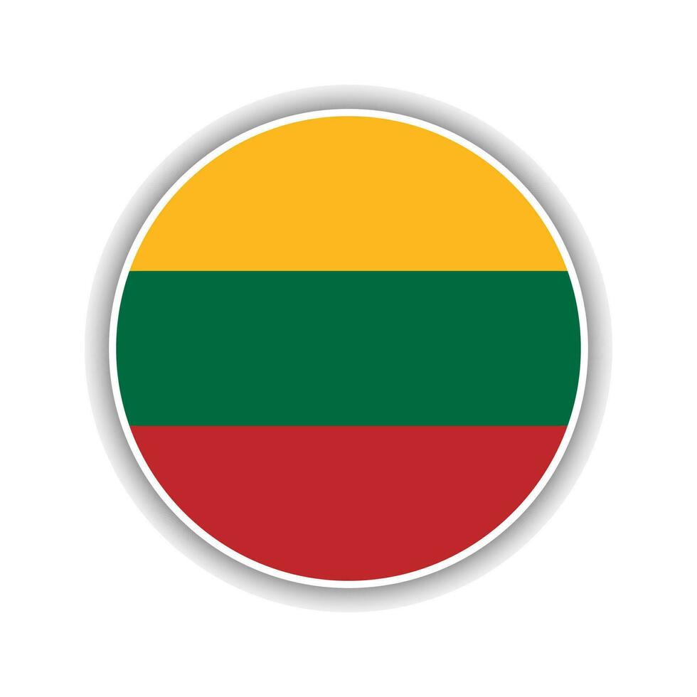 Abstract Circle Lithuania Flag Icon vector