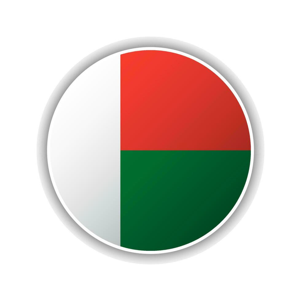 Abstract Circle Madagascar Flag Icon vector