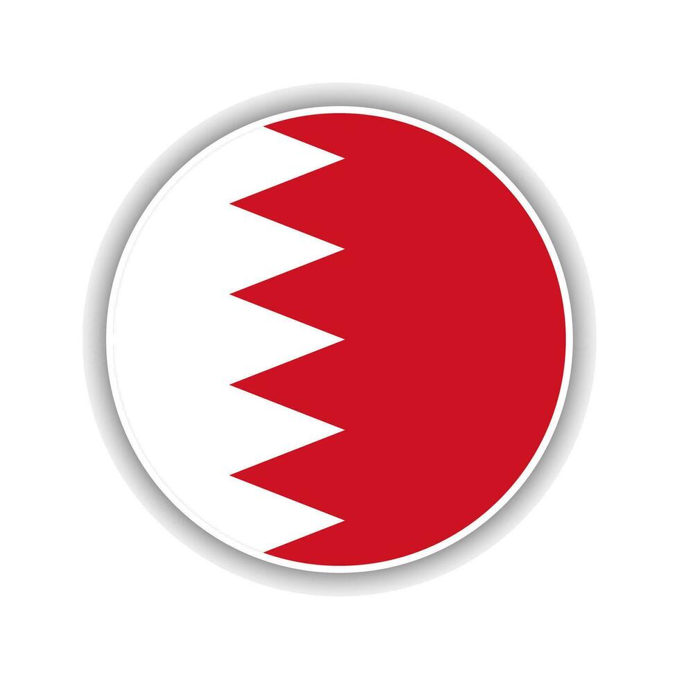Abstract Circle Bahrain Flag Icon vector