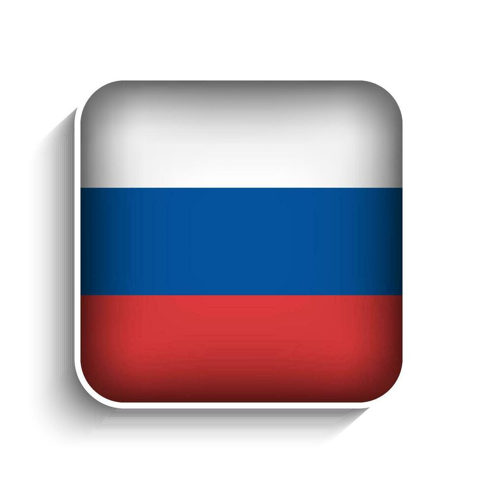 vector cuadrado Rusia bandera icono