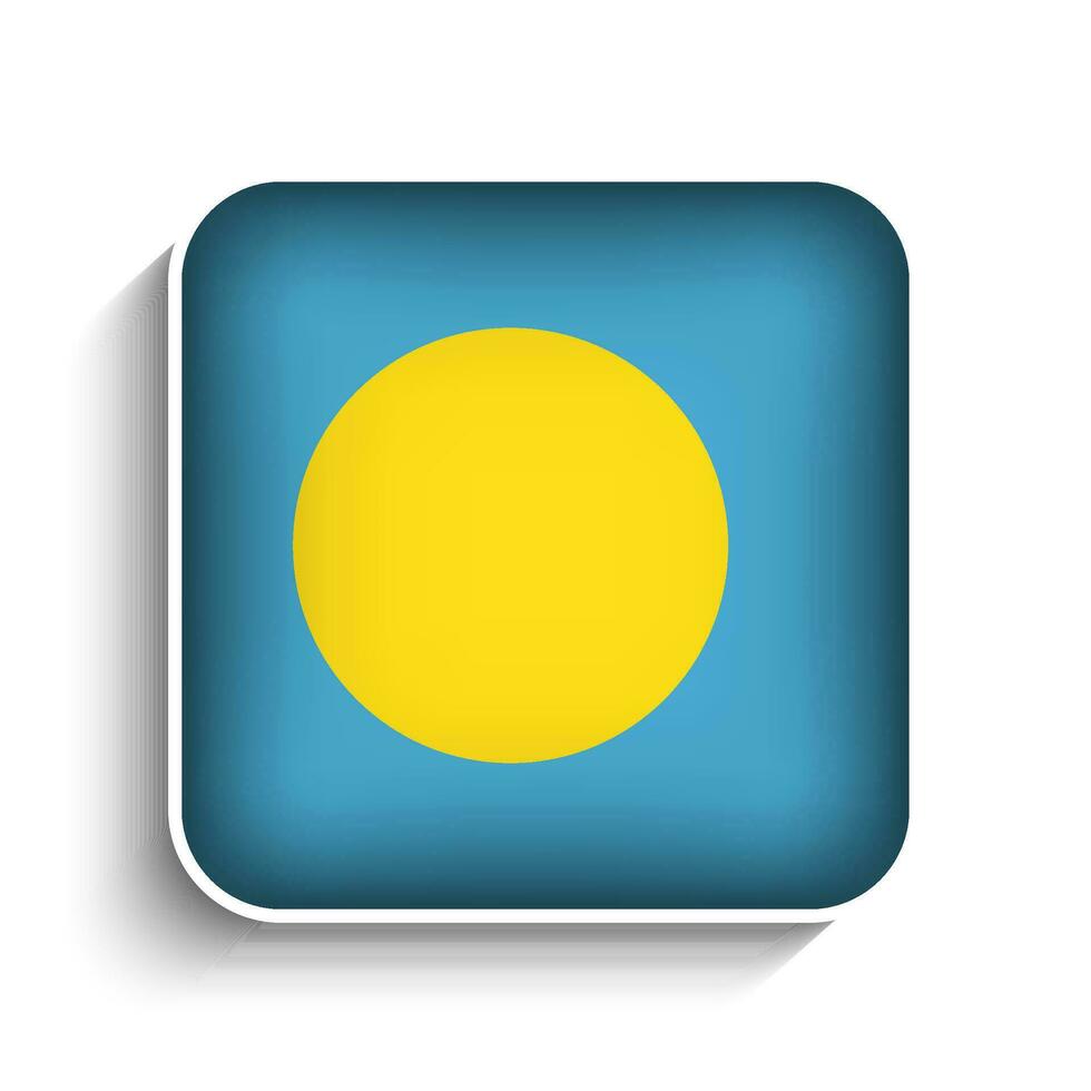 Vector Square Palau Flag Icon