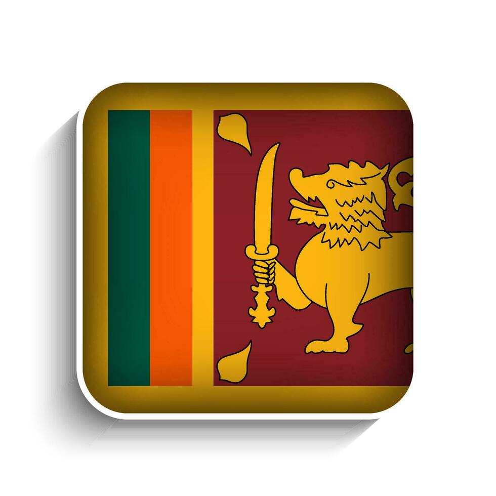 Vector Square Sri Lanka Flag Icon