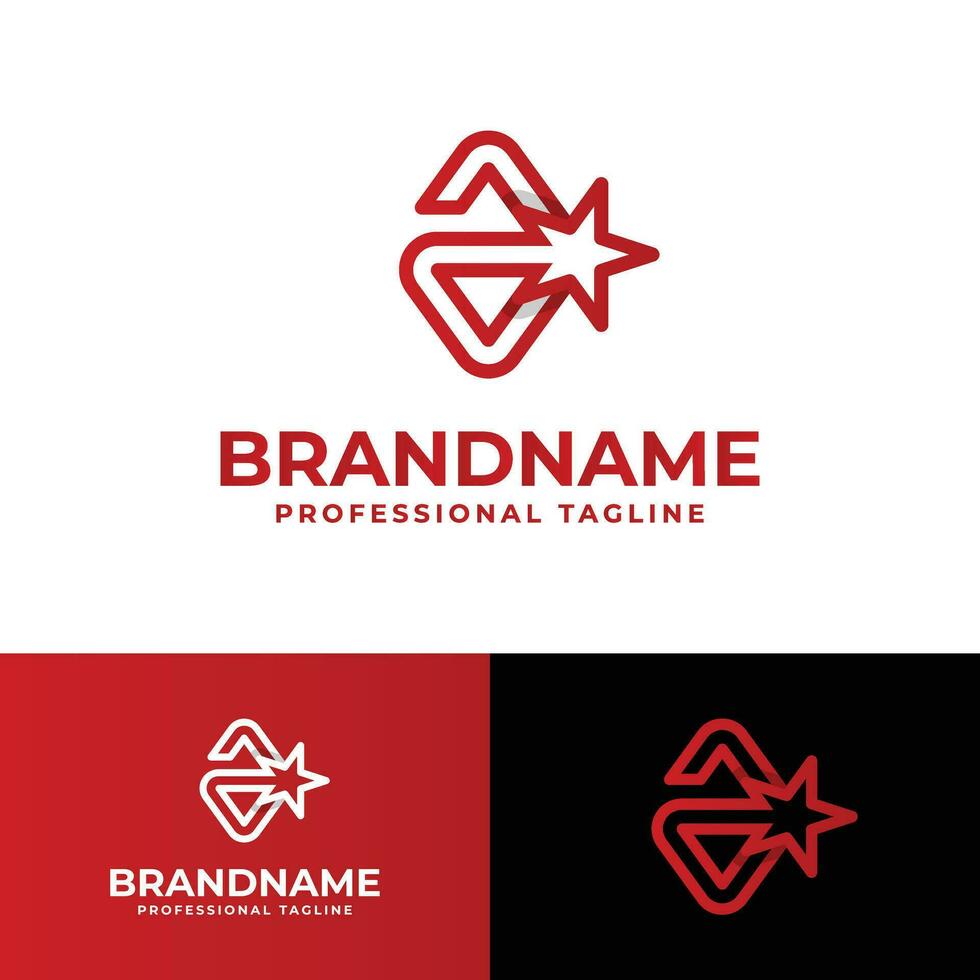 Letter A Star Logo, suitable for business related Star with A initial. vector
