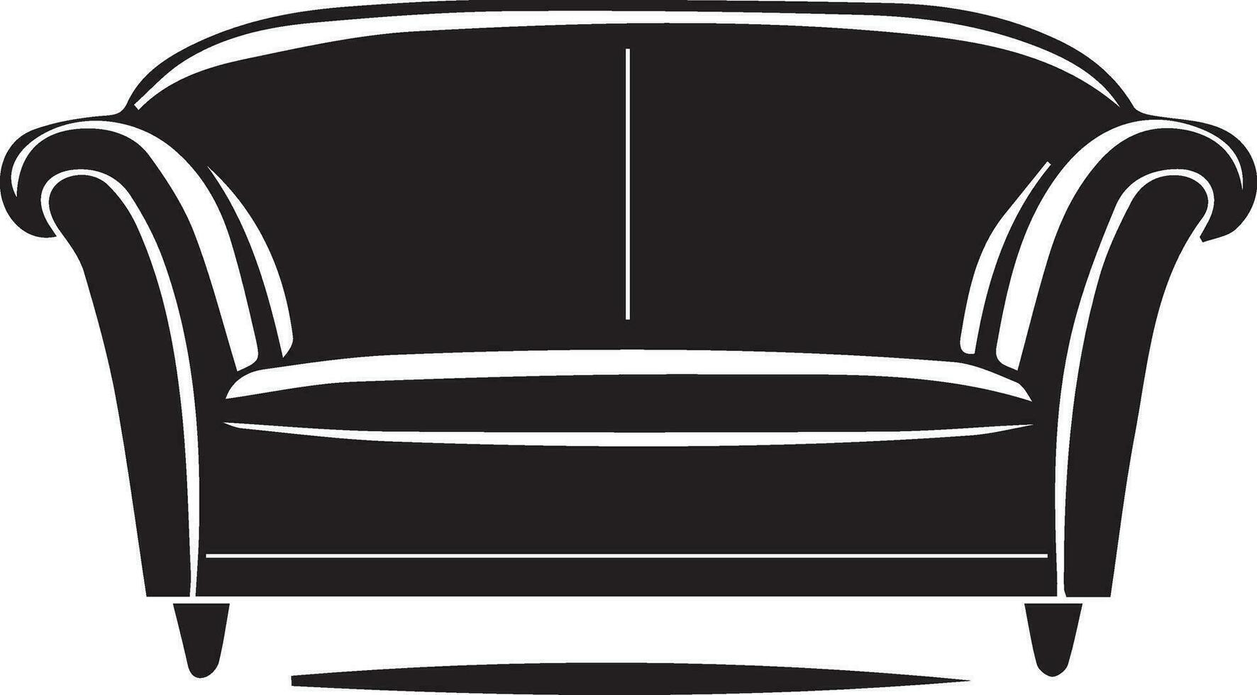 Sofa vector illustration black color sihouette 3