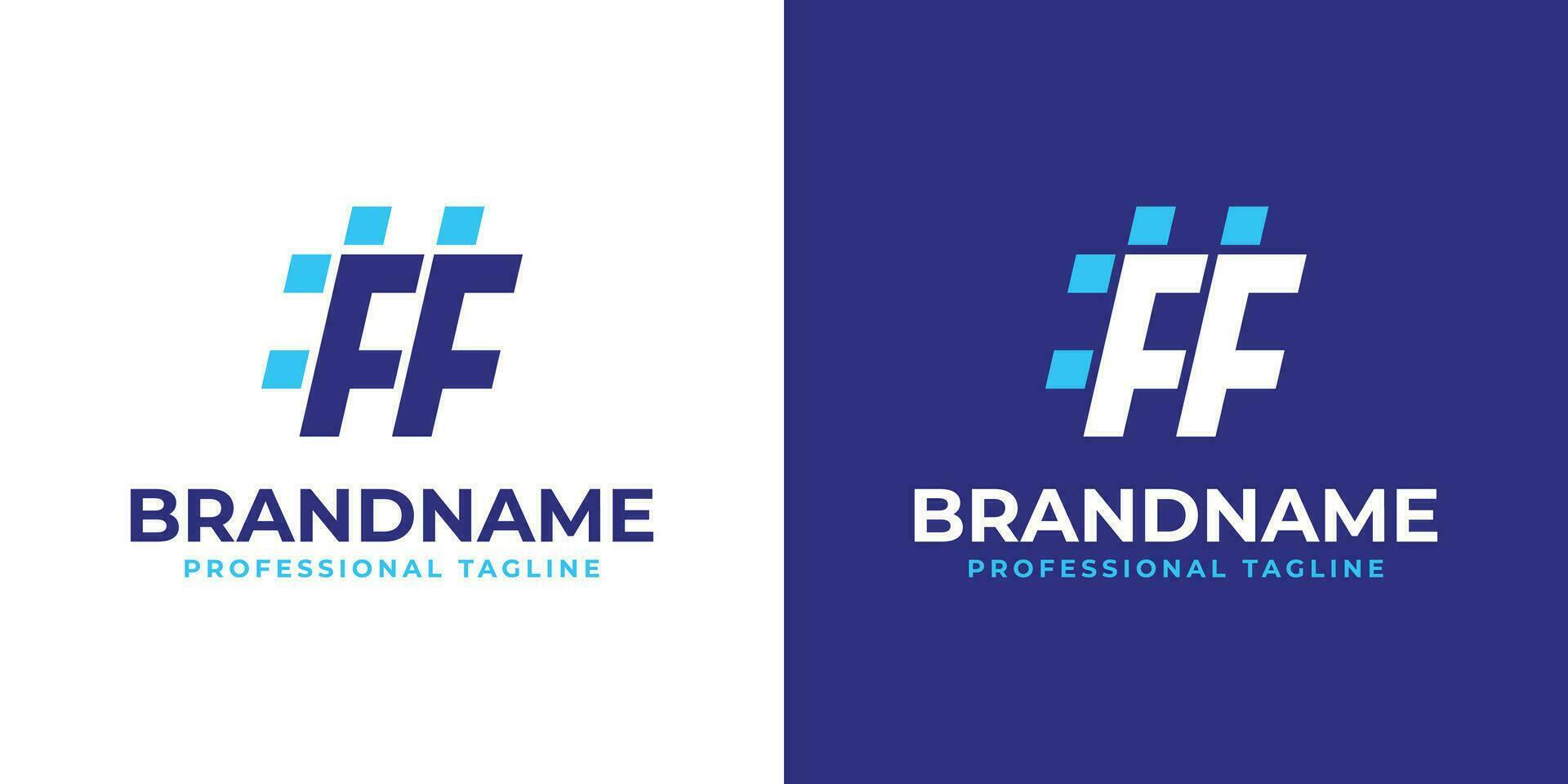 Letter FF Hashtag Logo, suitable for any business with FF initial. vector