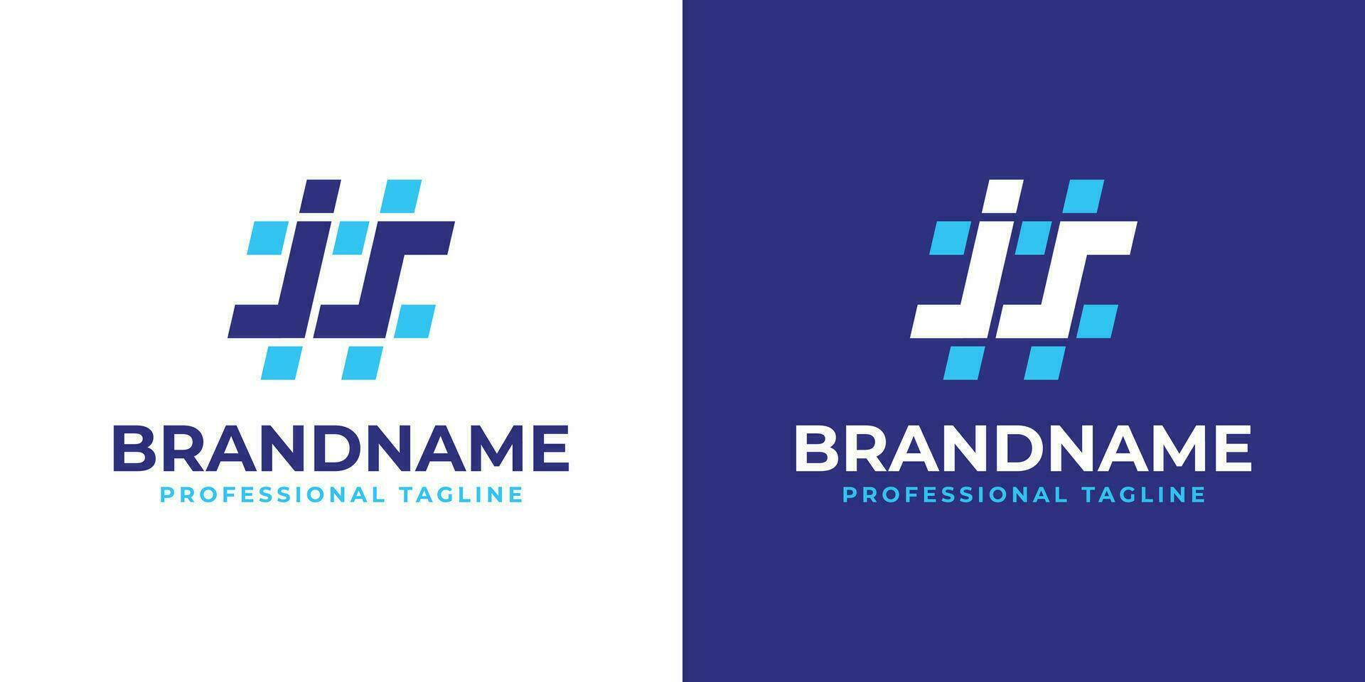 Letter JS Hashtag Logo, suitable for any business with JS or SJ initials. vector