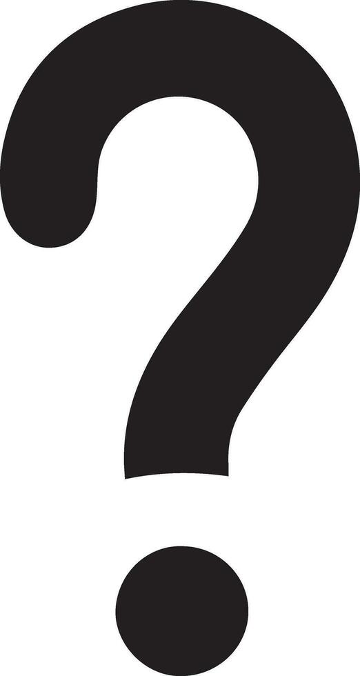 Question mark vector silhouette illustration