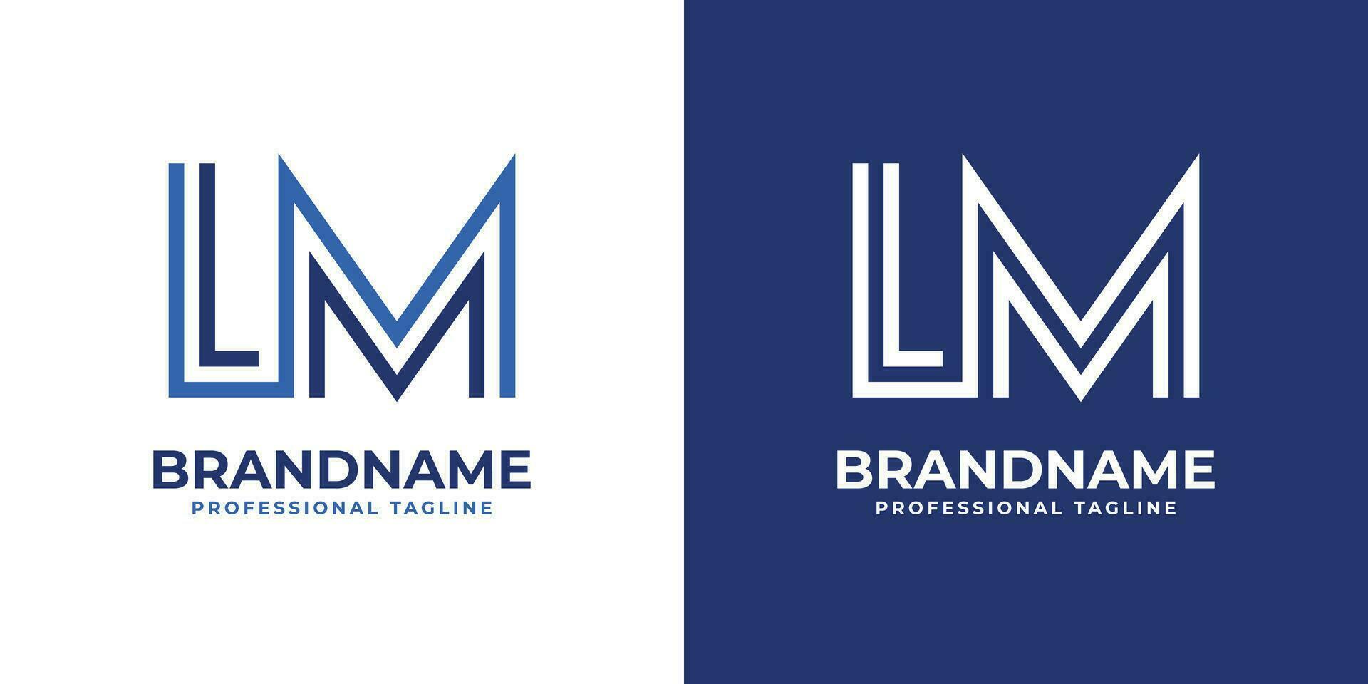 Letter LM Line Monogram Logo, suitable for business with LM or ML initials. vector