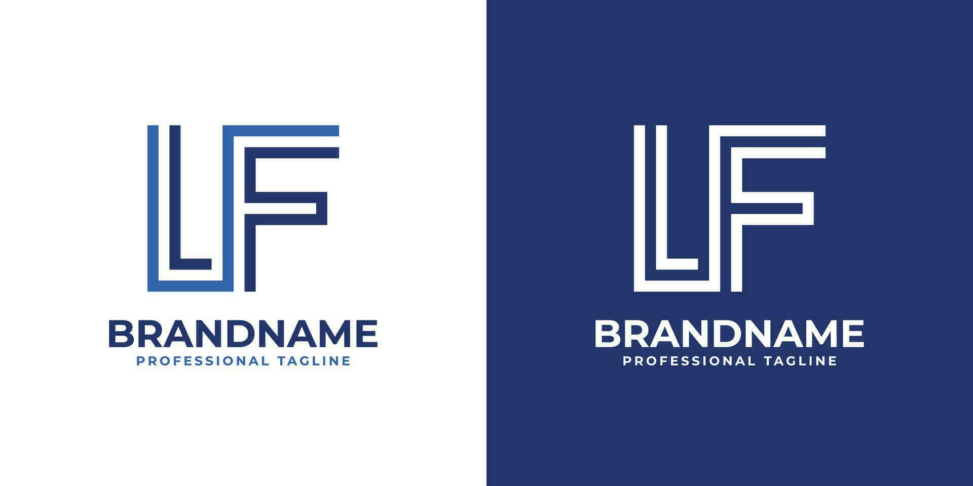 Letter LF Line Monogram Logo, suitable for business with LF or FL initials. vector
