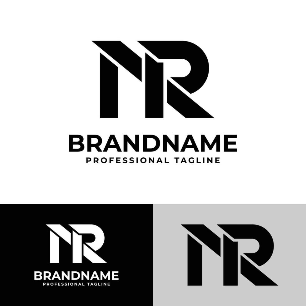 Letter NR Monogram Logo, suitable for any business with NR or RN initials. vector