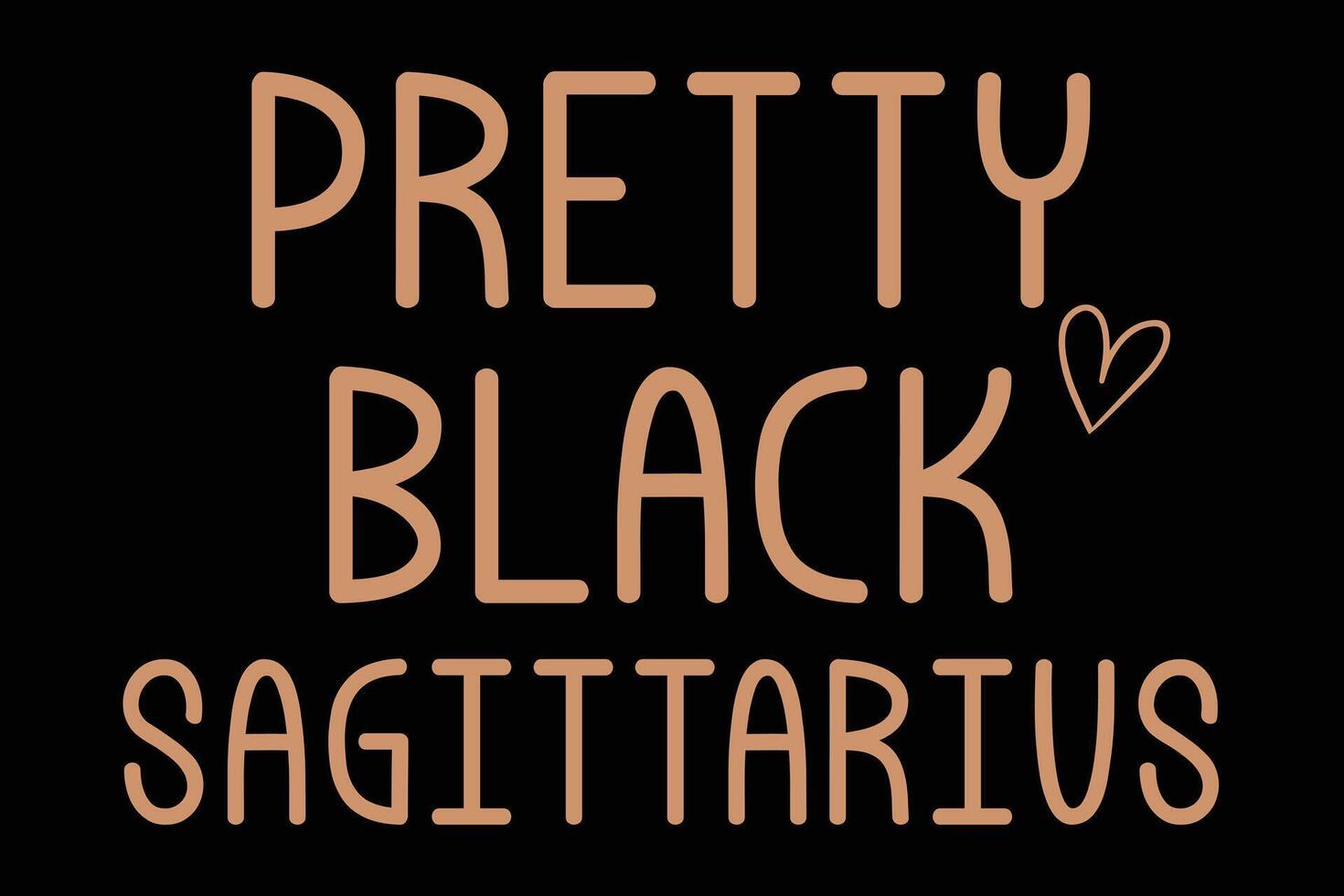 Pretty Black Sagittarius Woman Zodiac Sign Birthday Shirt Design vector