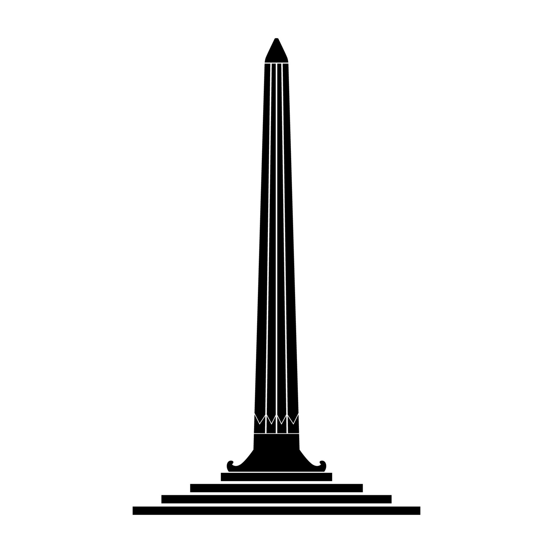 tugu pahlawan surabaya silhouette 34827261 Vector Art at Vecteezy