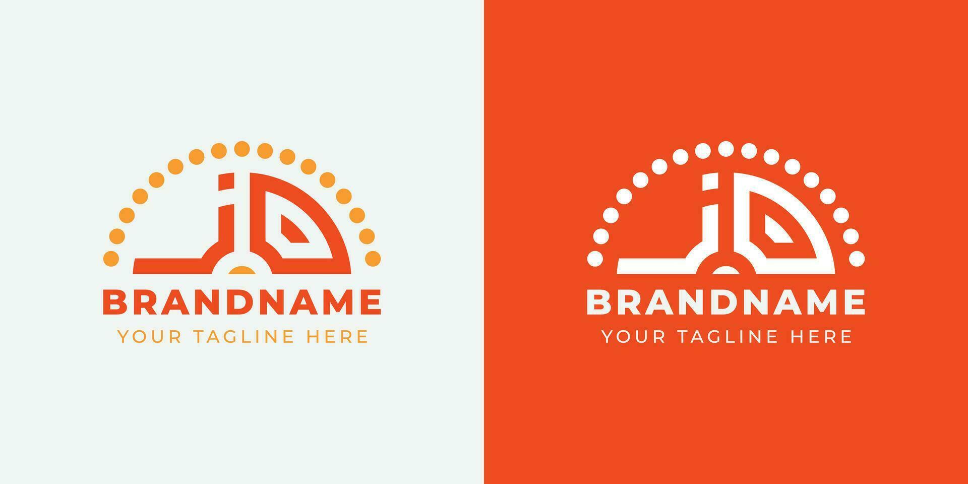 Letter JO and OJ Sunrise  Logo Set, suitable for any business with JO or OJ initials. vector