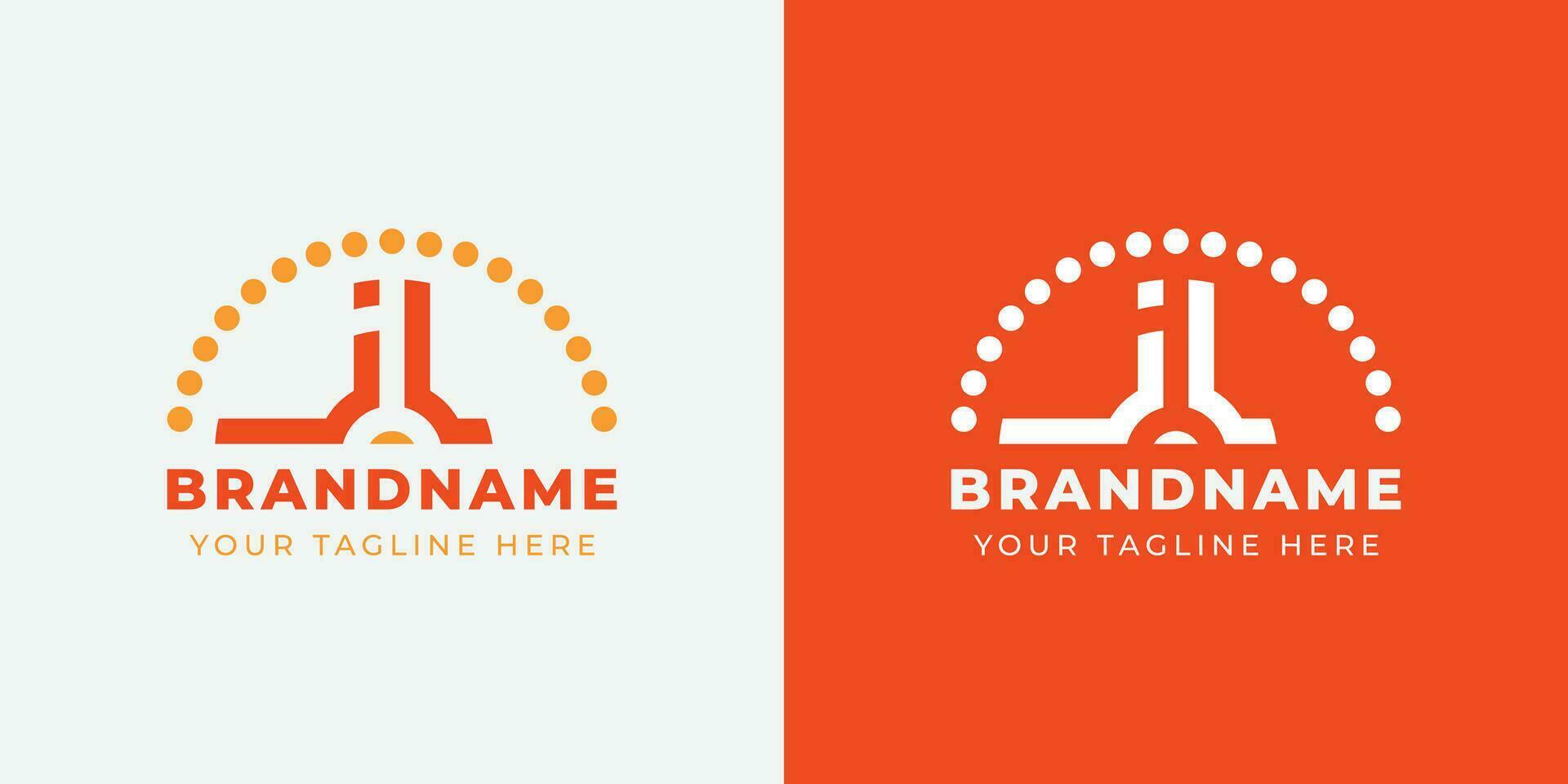 Letter JL and LJ Sunrise  Logo Set, suitable for any business with JL or LJ initials. vector