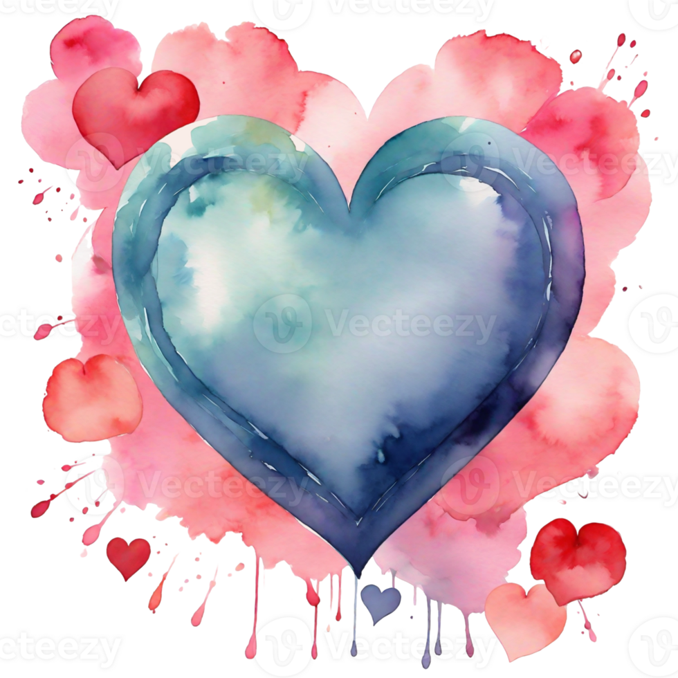AI generated beautiful  heart graphics for lovers png