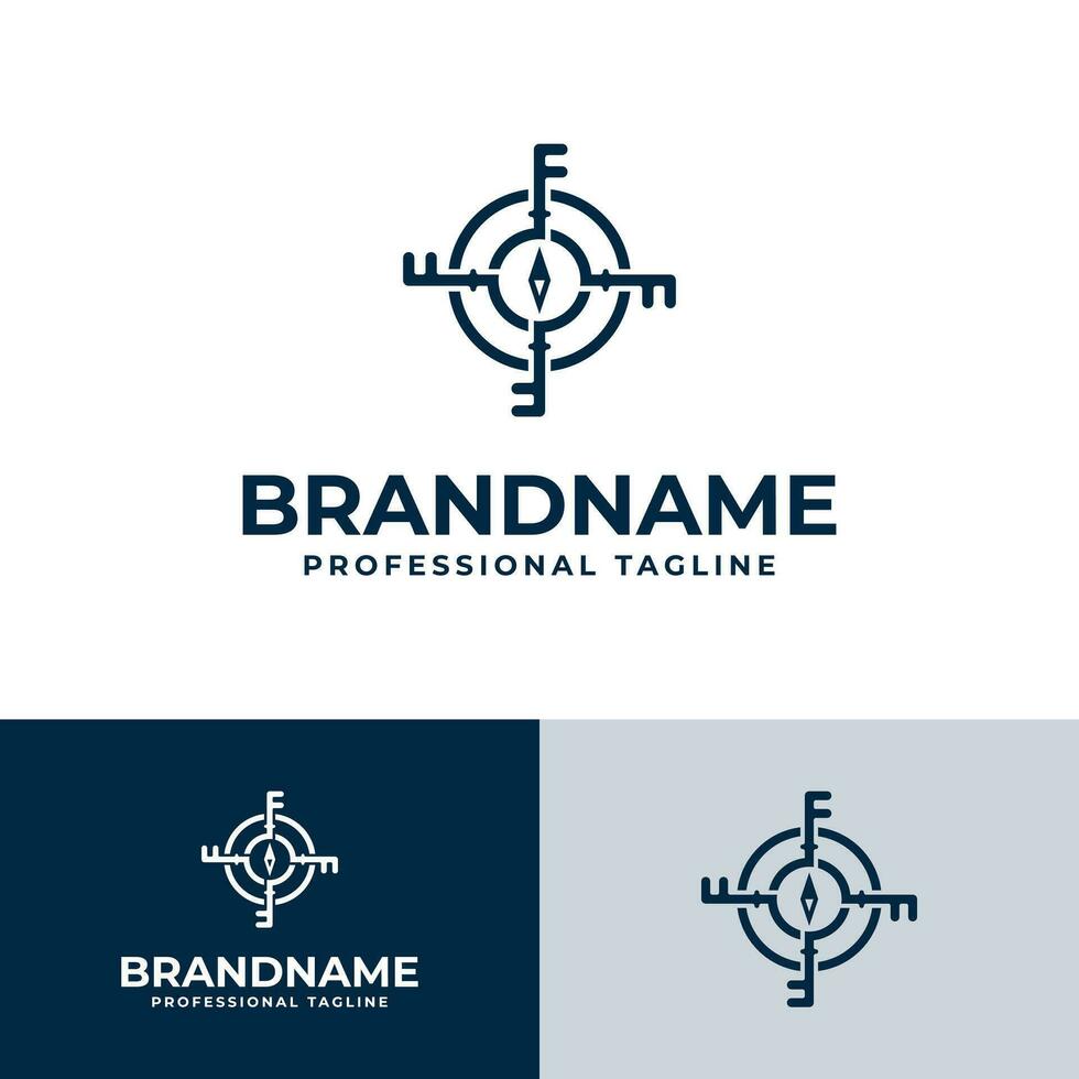 Key Compass Logo, suitable for any business related to Key and Compass. vector