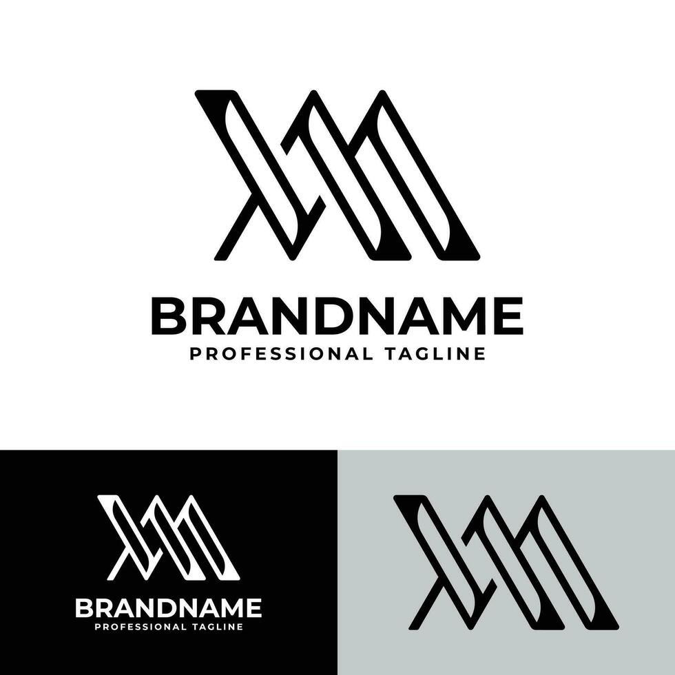Letter VM Monogram Logo Bundle, sutable for business with MV or VM intials. vector