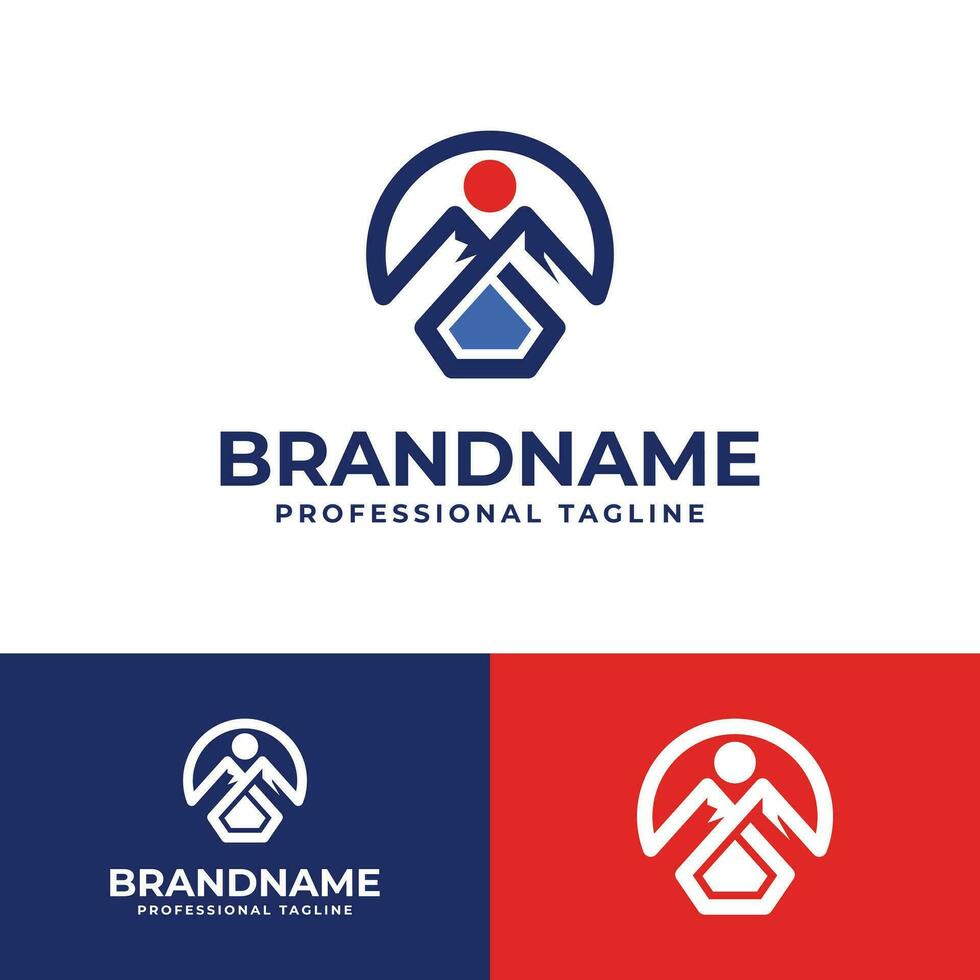 Letter M Mountain Diamond Logo, suitable for any business related to Diamond with M initial. vector