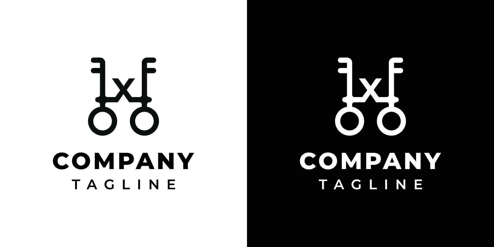 Letter X Key Logo, suitable for business related to Key with X initial. vector