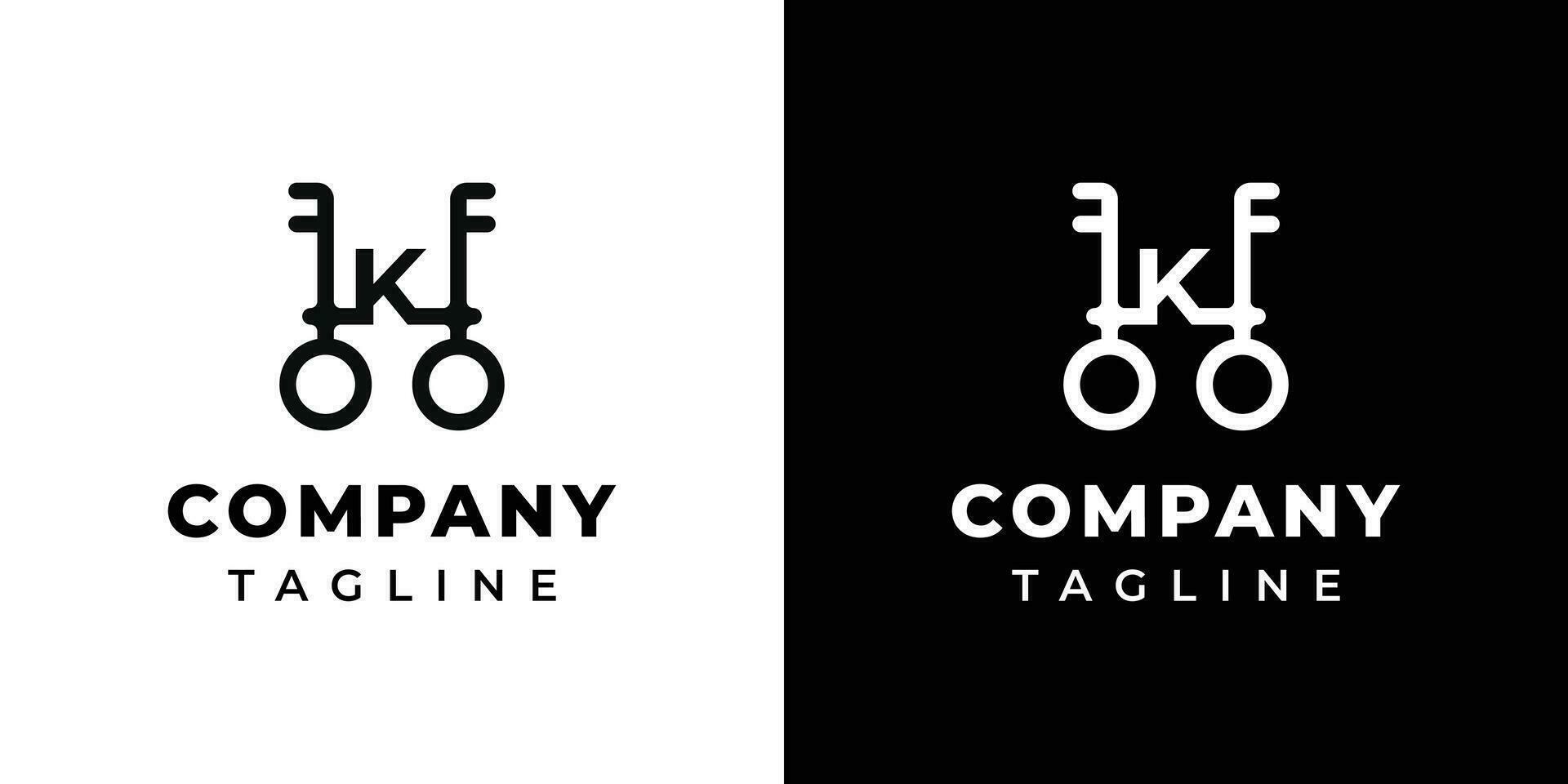 Letter K Key Logo, suitable for business related to Key with K initial. vector