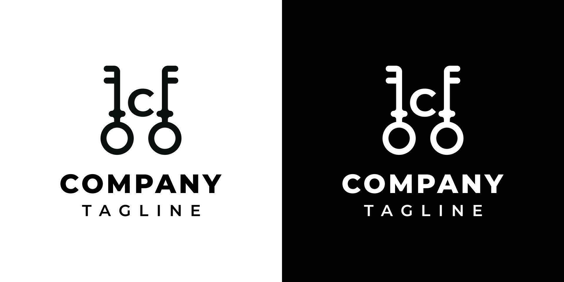 Letter C Key Logo, suitable for business related to Key with C initial. vector
