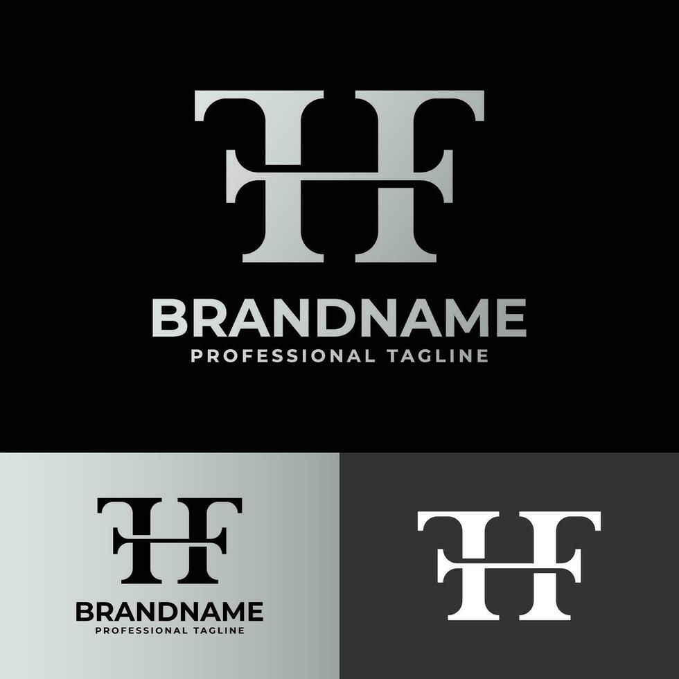 Letter FHF Logo, suitable for any business with FHF, HF, or FH initial. vector