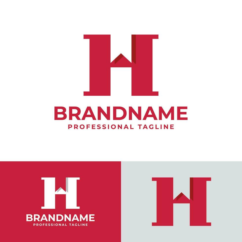 Letter H Bookmark Logo, suitable for any business realted to bookmark with H initial. vector