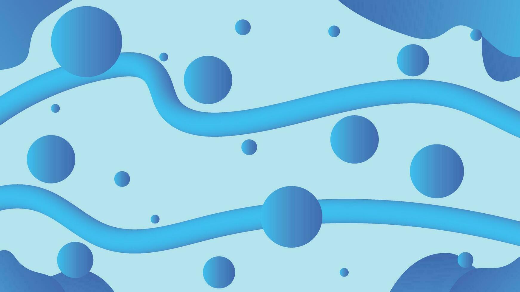 Blue Wavy Fluid Background vector