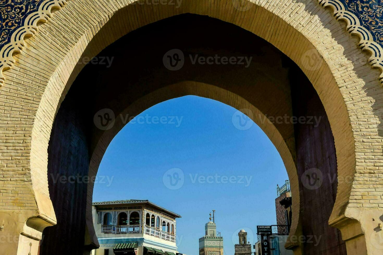 the entrance to the city of marrakesh photo