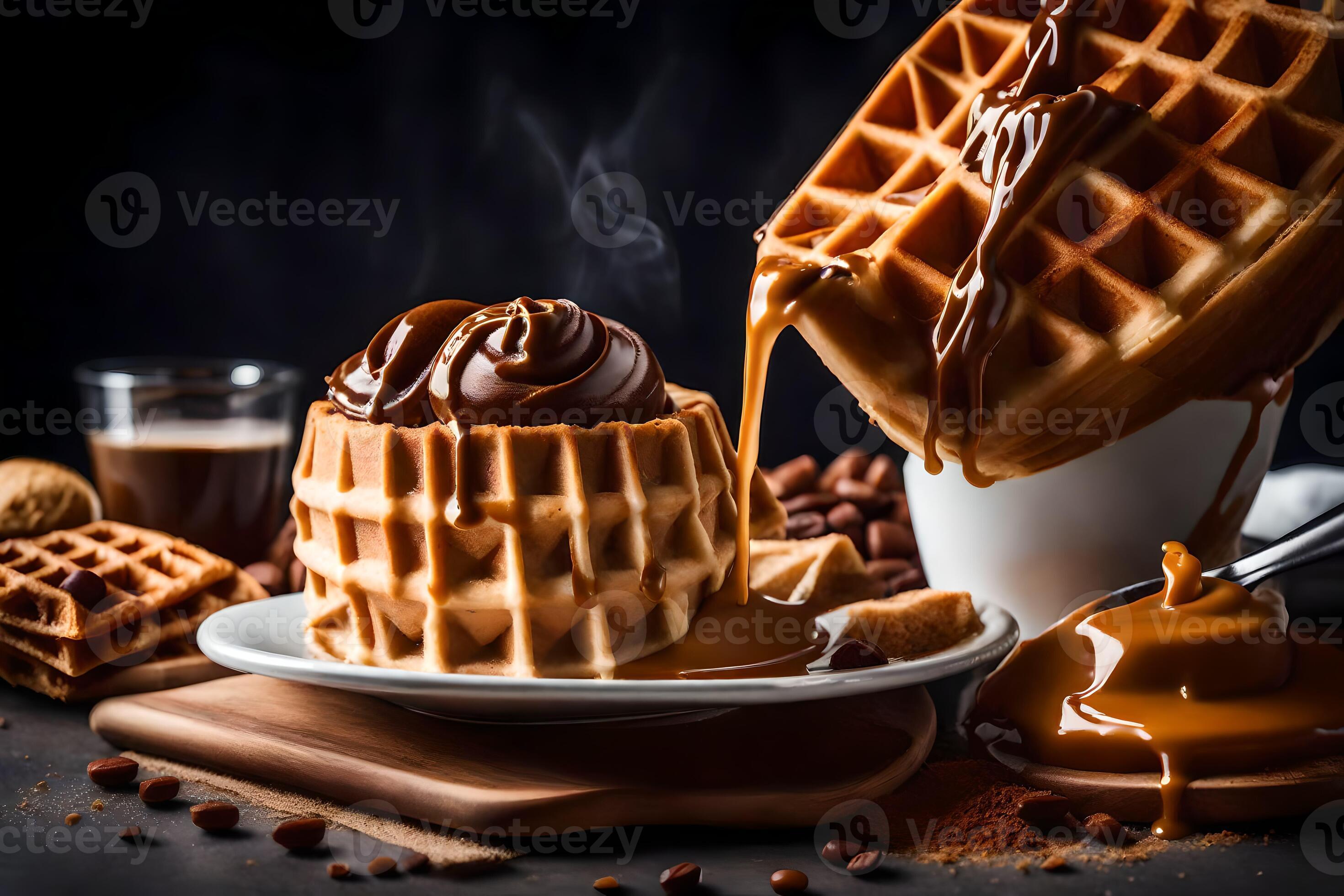the best waffles in the world. AIGenerated 34830365 Stock Photo at