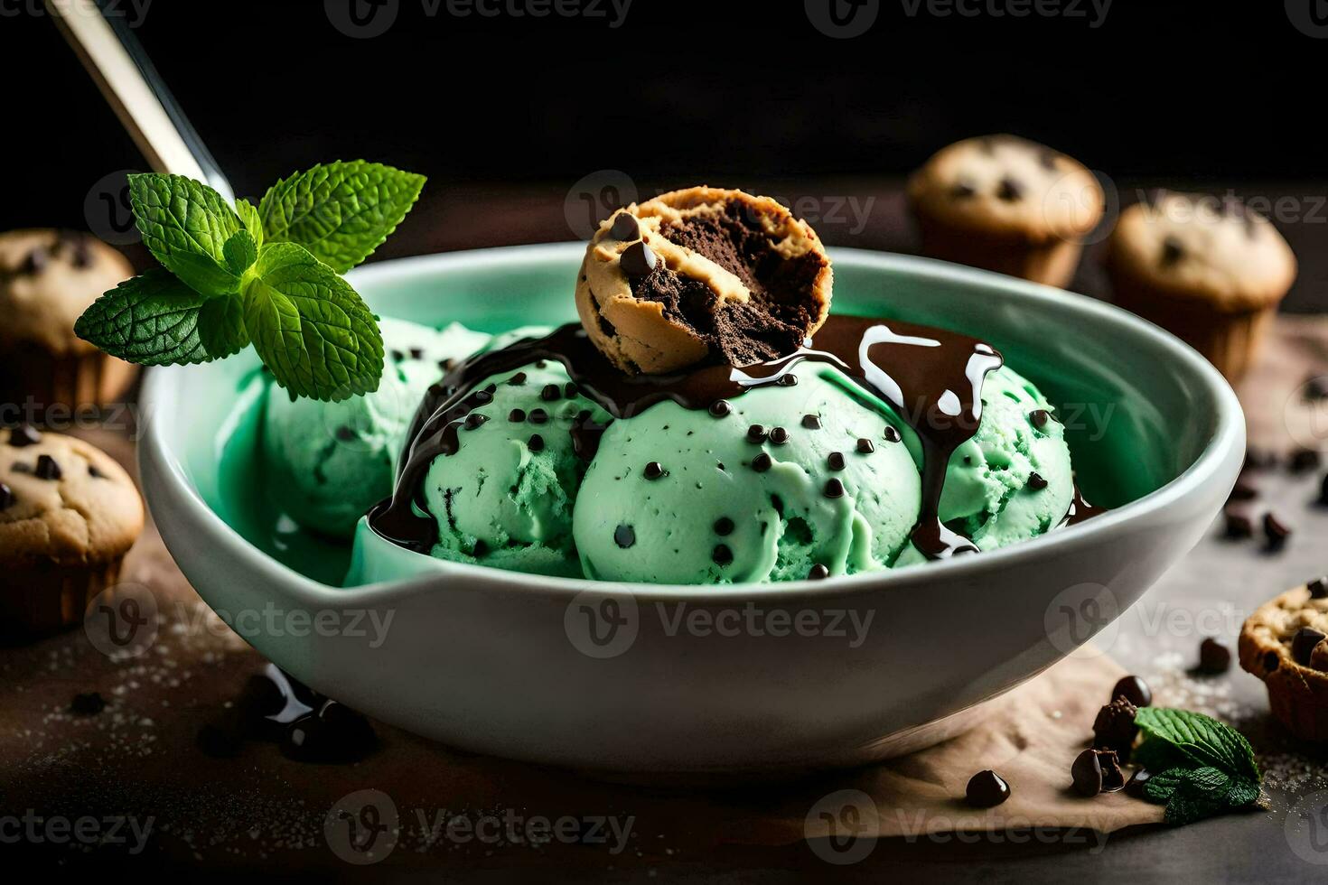 the best ice cream in the world. AI-Generated photo