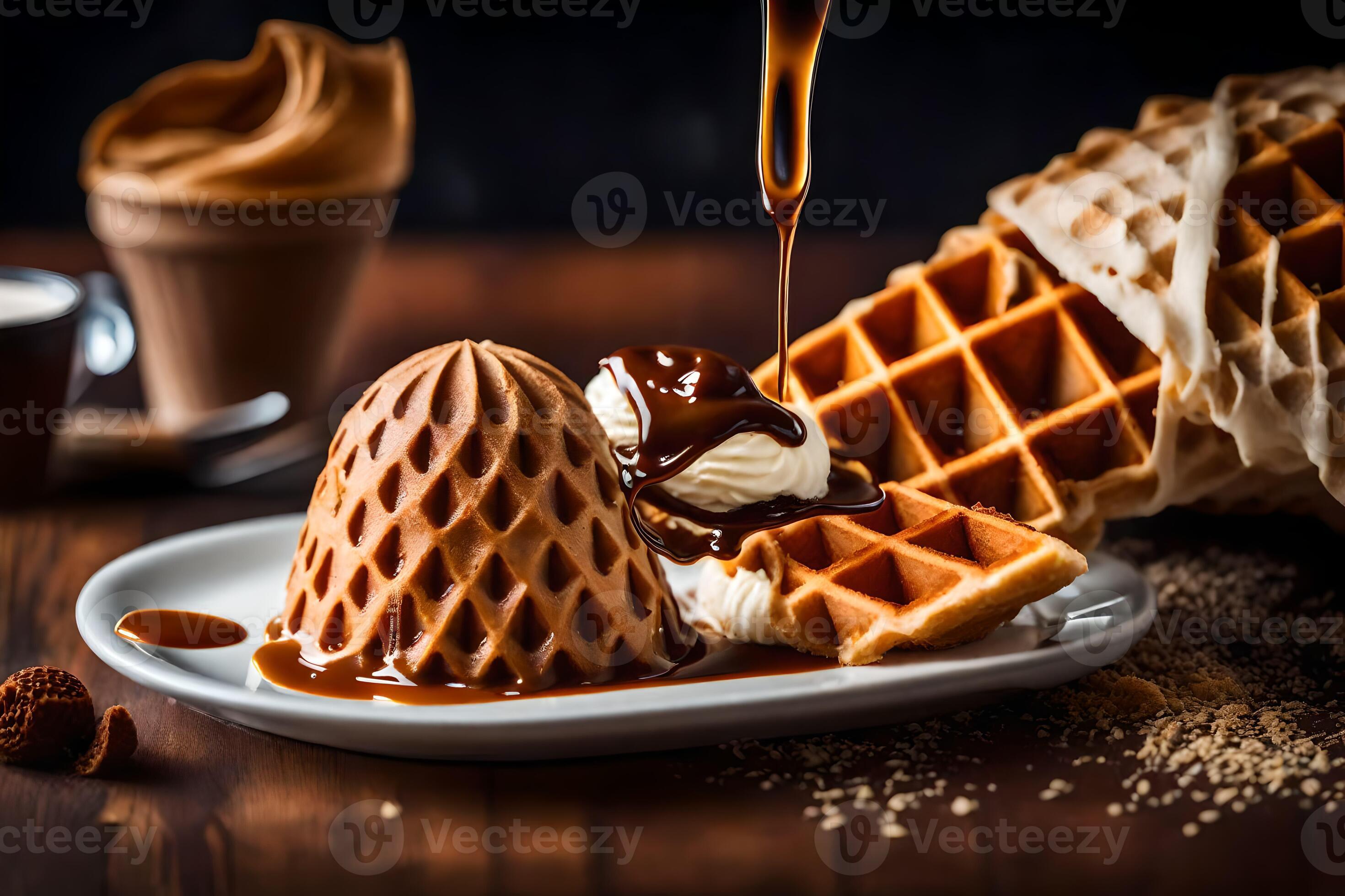 the best waffles in the world. AIGenerated 34830994 Stock Photo at
