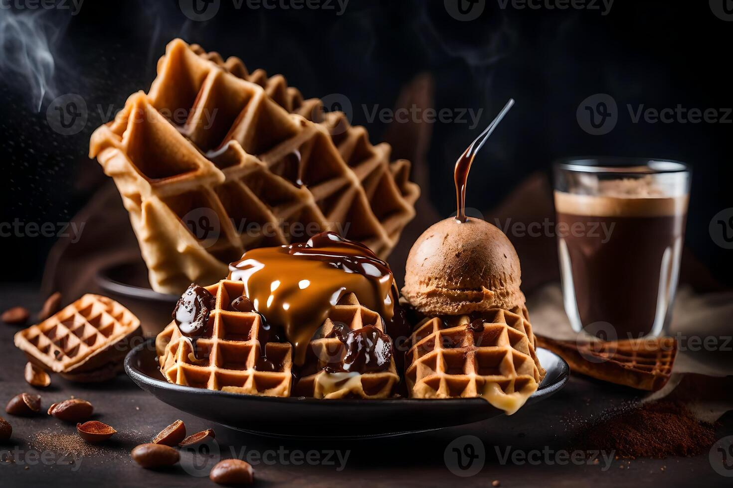 the best waffles in the world. AIGenerated 34831676 Stock Photo at