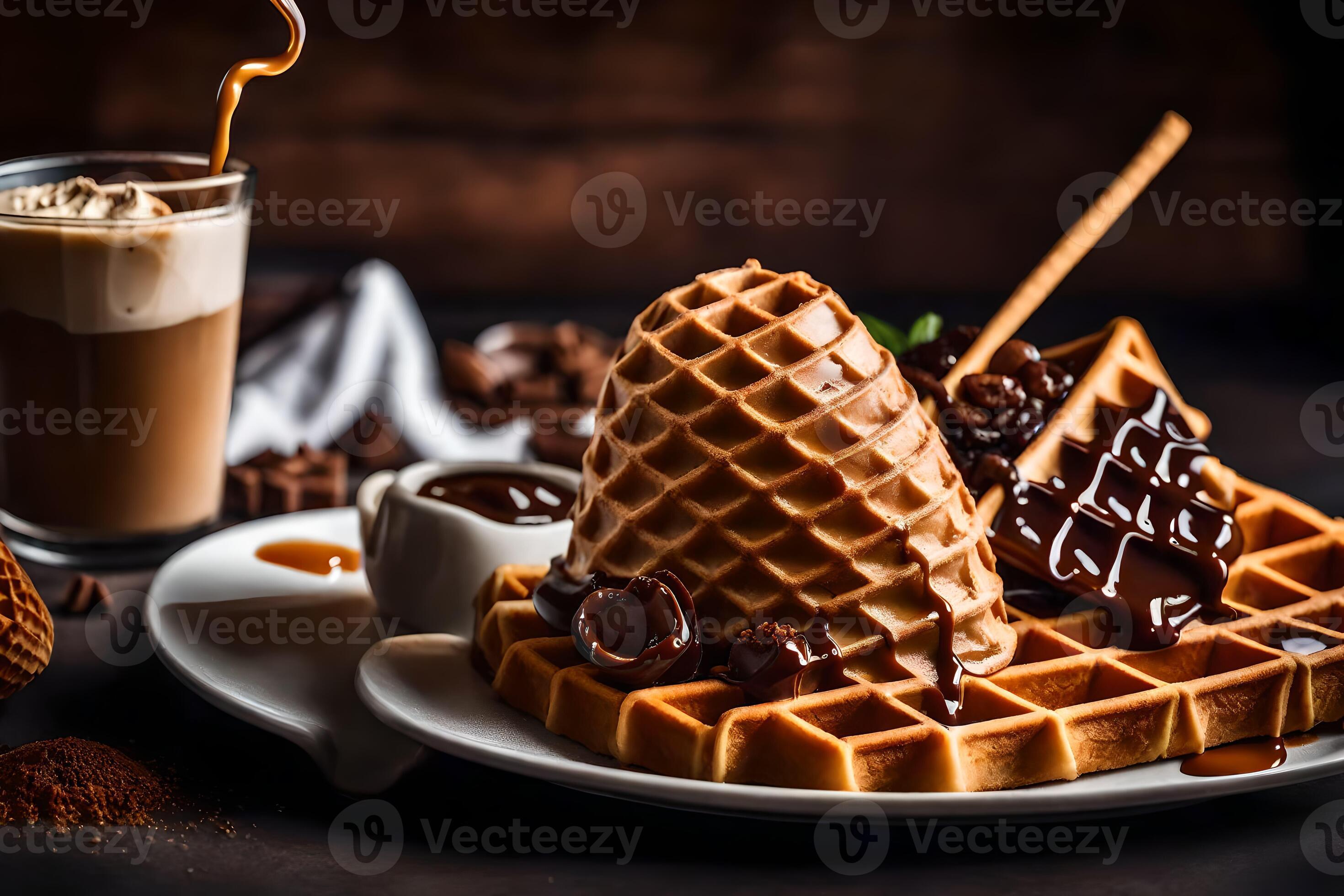 the best waffles in the world. AIGenerated 34831996 Stock Photo at