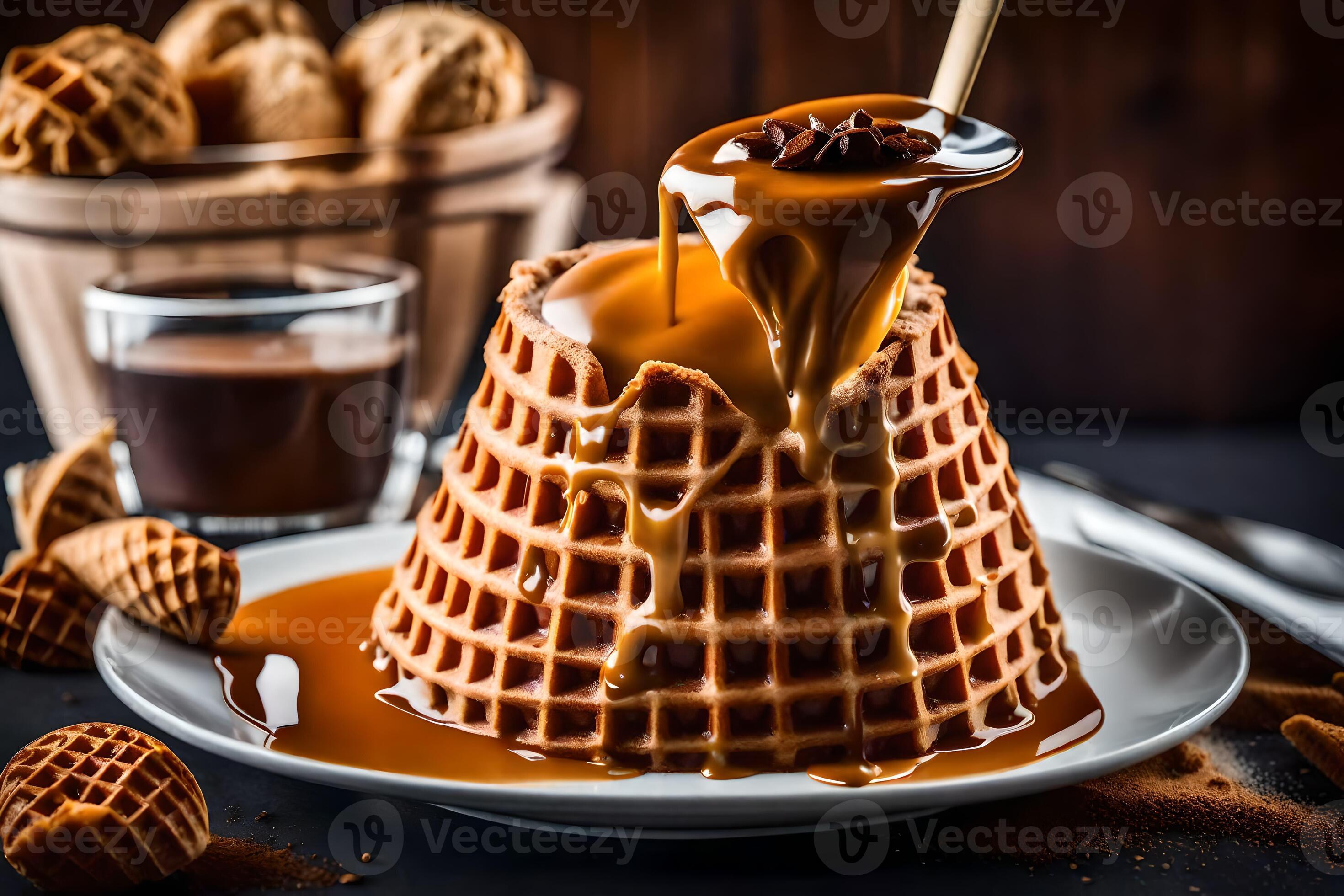 the best waffles in the world. AIGenerated 34832285 Stock Photo at
