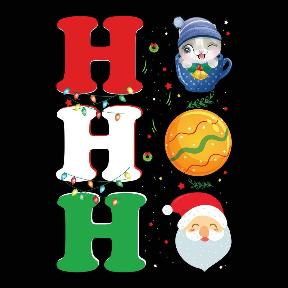 Christmas graphics set for Christmas tshirt design and vector