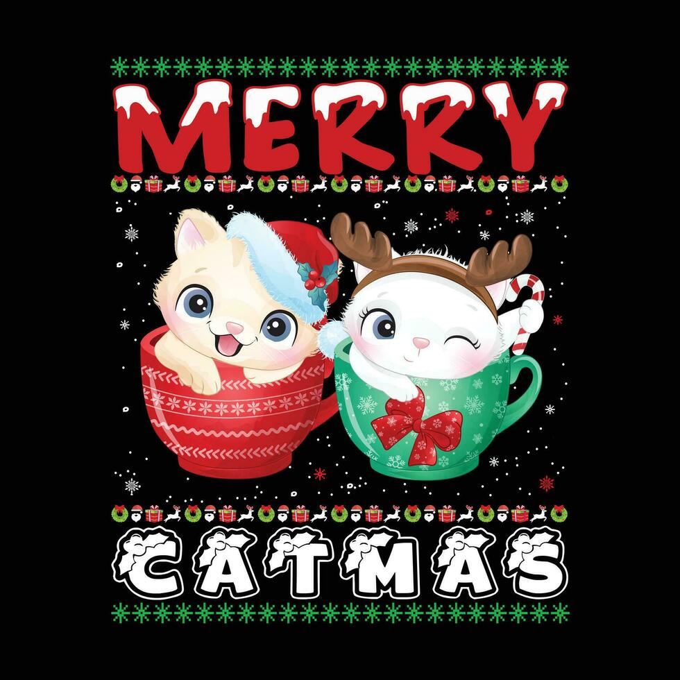 Christmas graphics set for Christmas tshirt design and vector