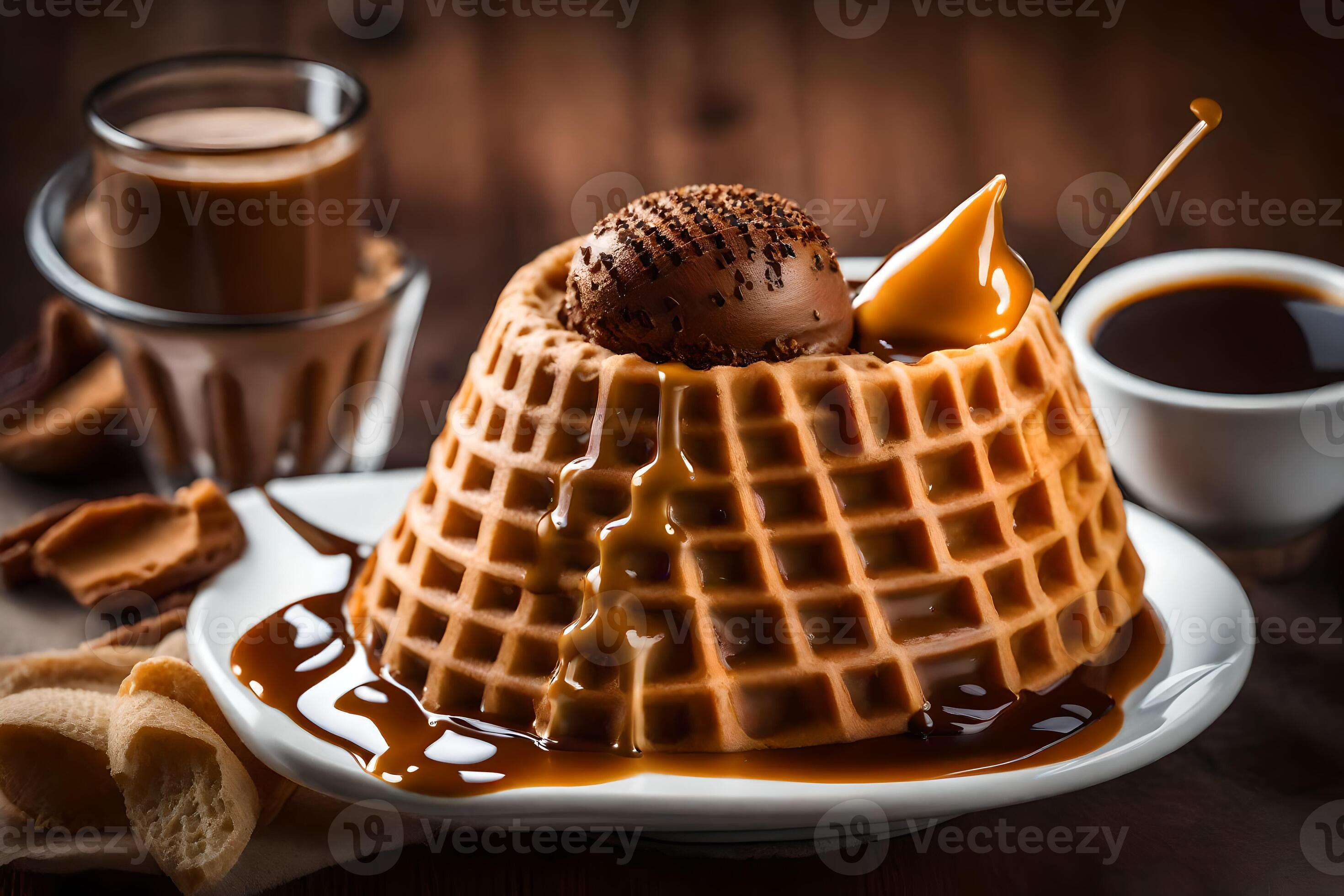 the best waffles in the world. AIGenerated 34833434 Stock Photo at