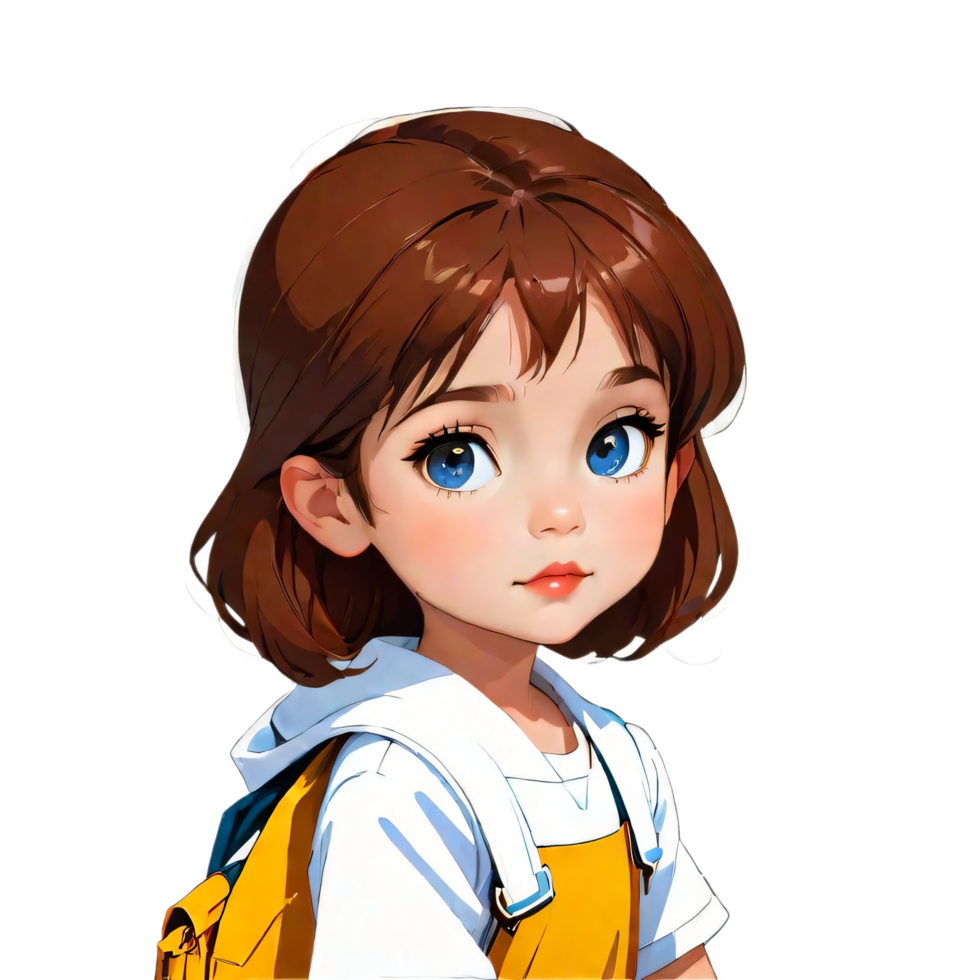 AI generated Elementary School Student Cartoon Character png