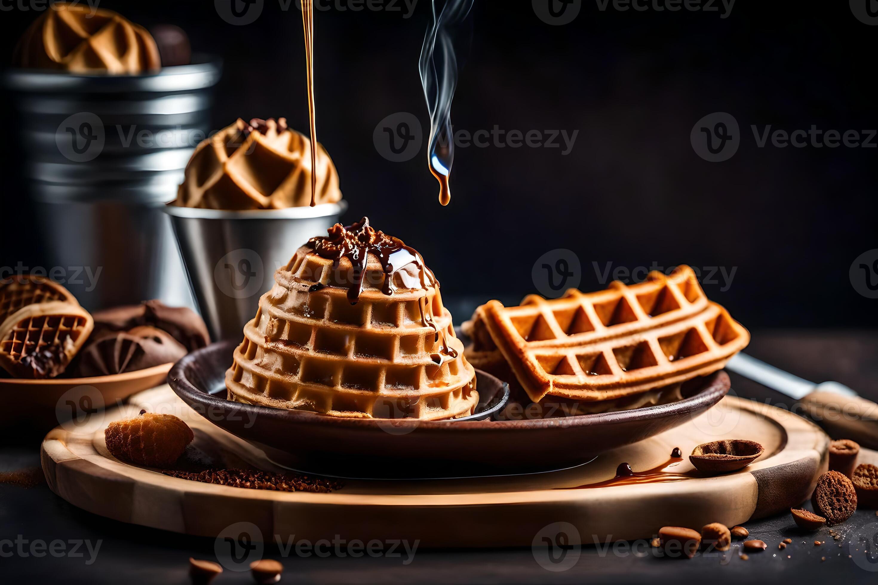 the best waffles in the world. AIGenerated 34835634 Stock Photo at