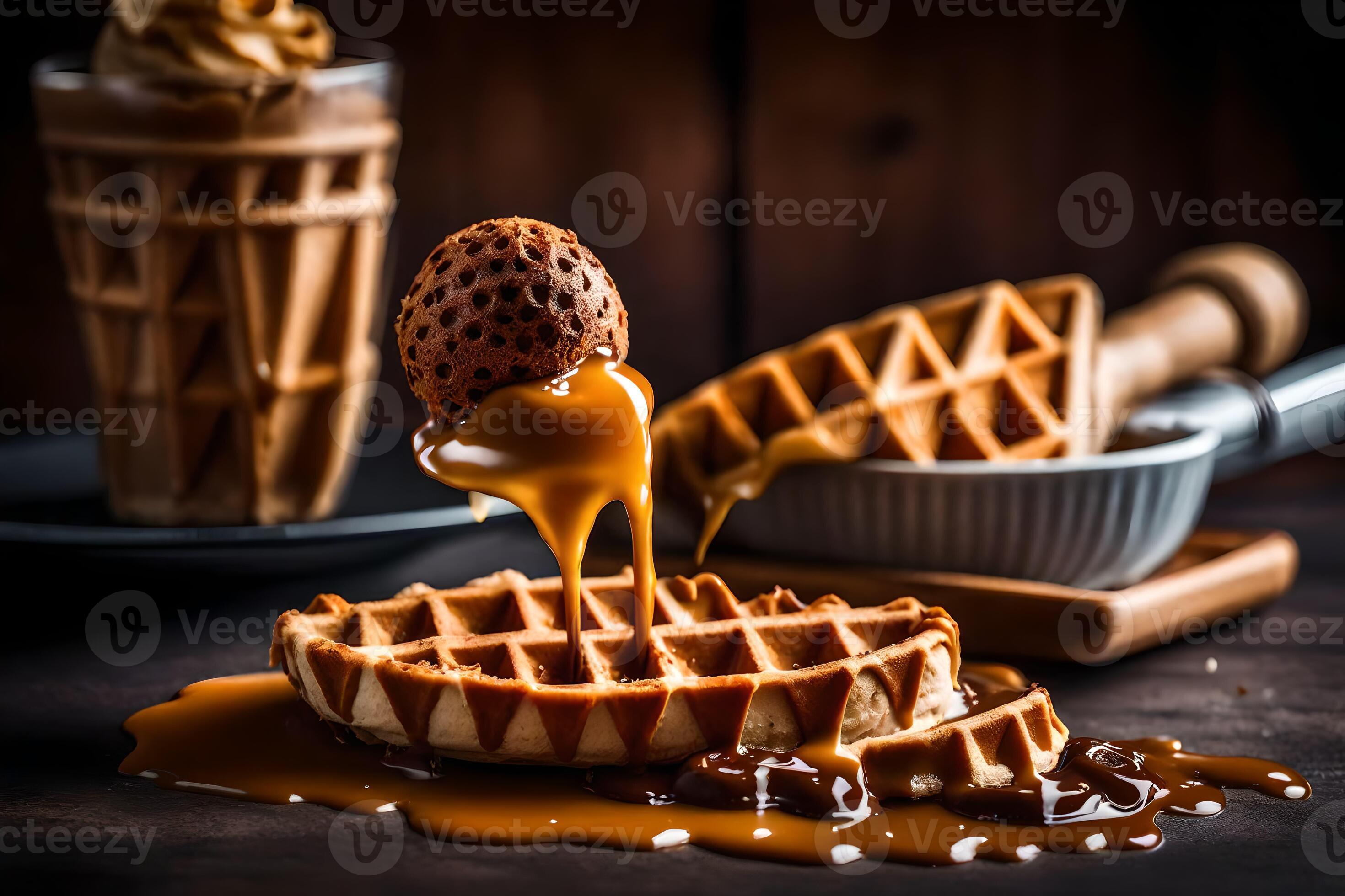 the best waffles in the world. AIGenerated 34835989 Stock Photo at